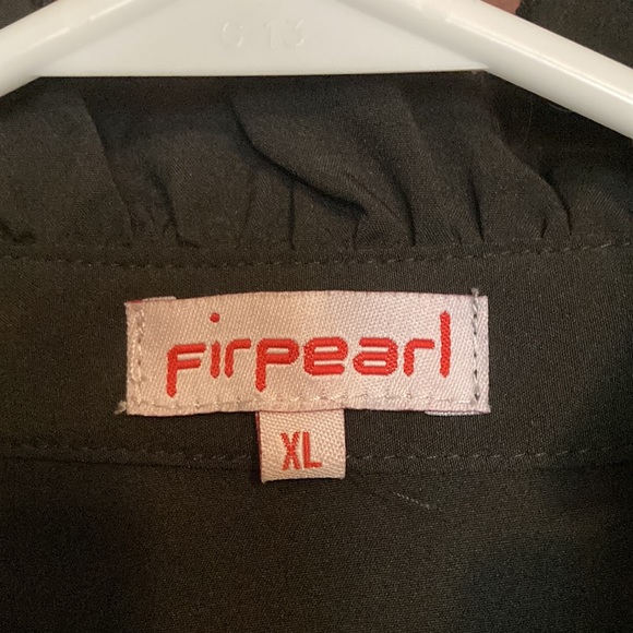 Black Ruffle Front Blouse - Picture 6 of 7